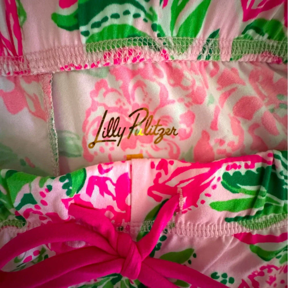 NWT Lilly Pulitzer Jeffers Pajama Pant Conch Shell Pink Koala La La SIZE M - Picture 7 of 8